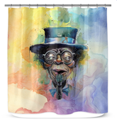 Rapper's Rhythmic Rain Shower Curtain